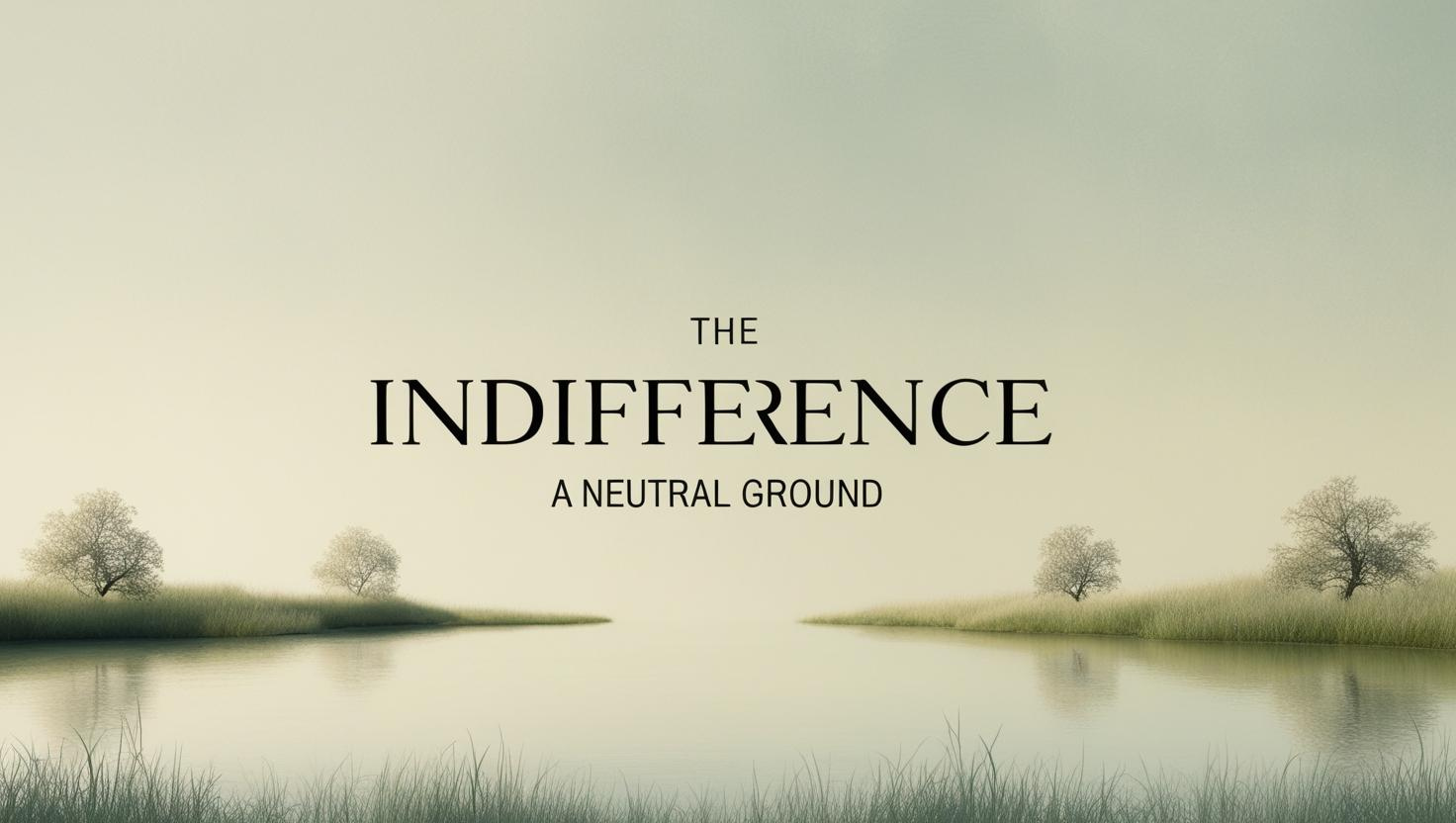 Indifference is The Beginning of Healing